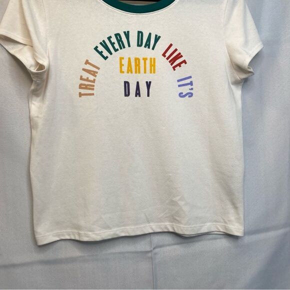 Madewell Treat Every Day Like It's Earth Day Lo-Fi Shrunken Tee Size Medium - Picture 5 of 12